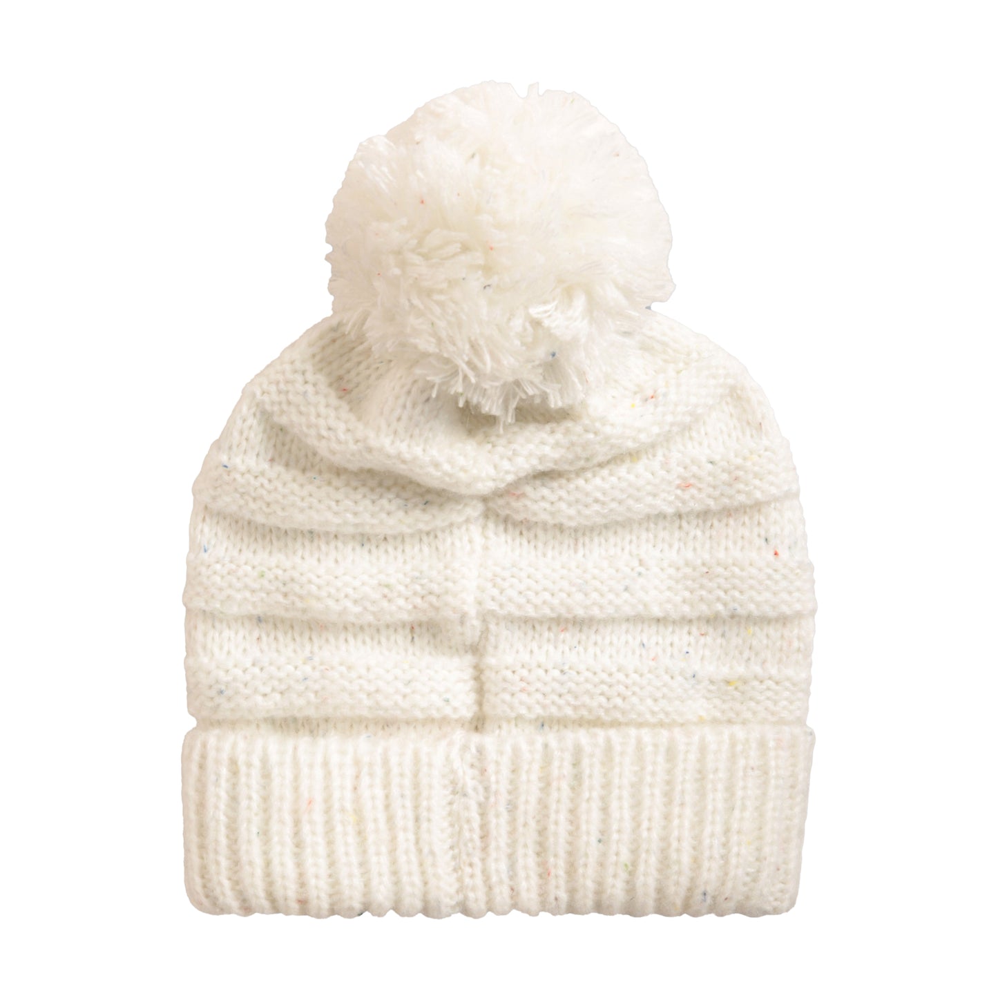 White - Back - Animal Womens-Ladies Addison Pom Pom Slouch Beanie