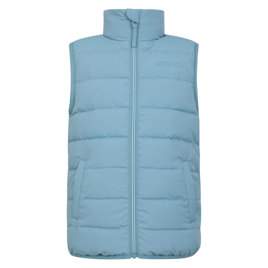 Light Blue - Front - Mountain Warehouse Childrens-Kids Rocko Water Resistant Padded Gilet