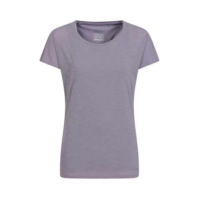 Purple - Front - Mountain Warehouse Womens-Ladies Double Layered T-Shirt