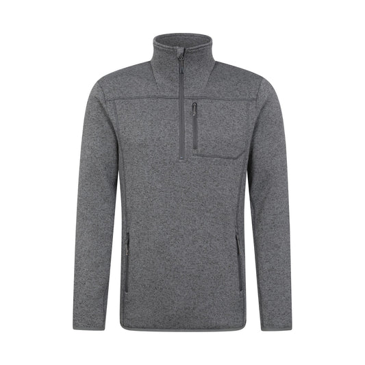 Grey - Front - Mountain Warehouse Mens Helford Half Zip Fleece Top