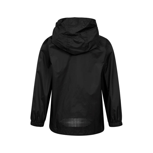 Black - Back - Mountain Warehouse Childrens-Kids Pakka Waterproof Jacket And Trousers Set