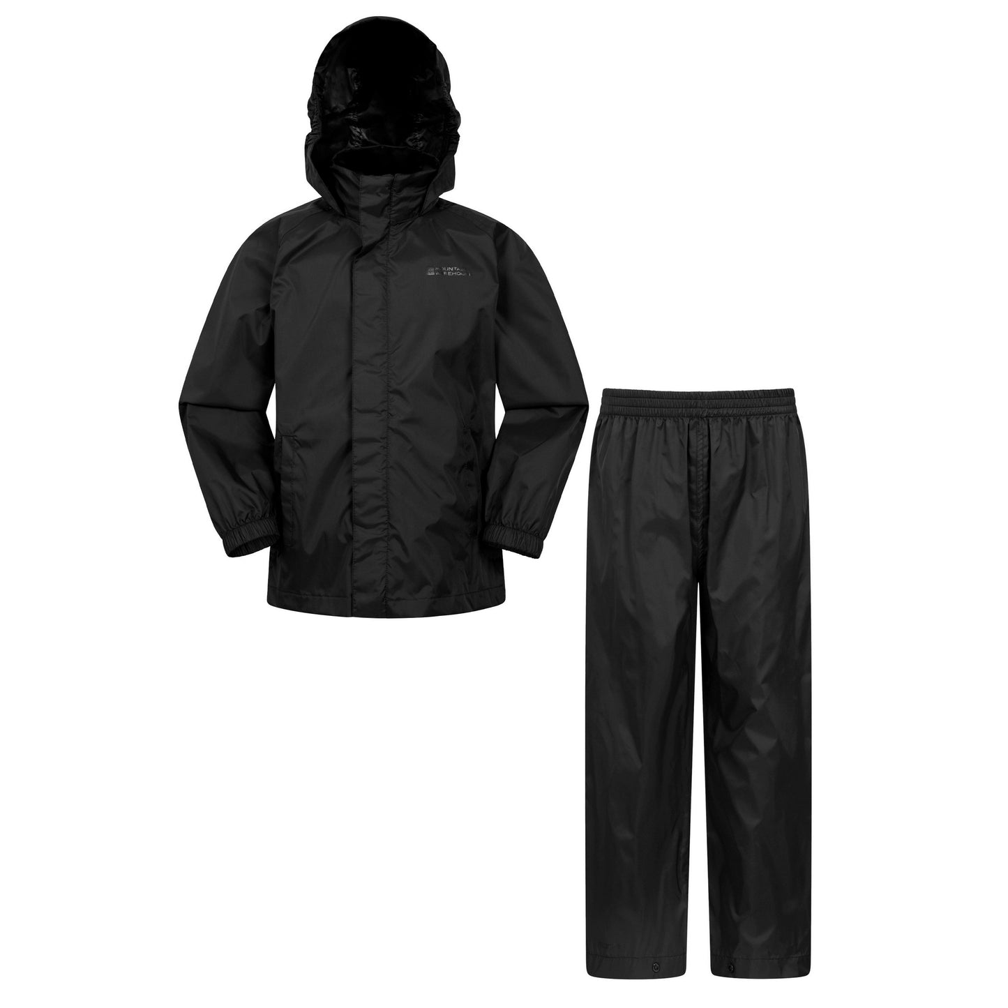 Black - Side - Mountain Warehouse Childrens-Kids Pakka Waterproof Jacket And Trousers Set