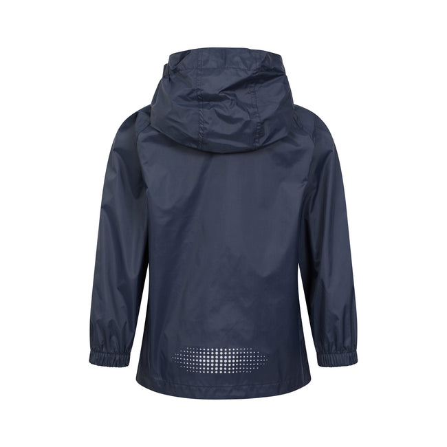 Navy - Back - Mountain Warehouse Childrens-Kids Pakka Waterproof Jacket And Trousers Set