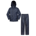 Navy - Side - Mountain Warehouse Childrens-Kids Pakka Waterproof Jacket And Trousers Set