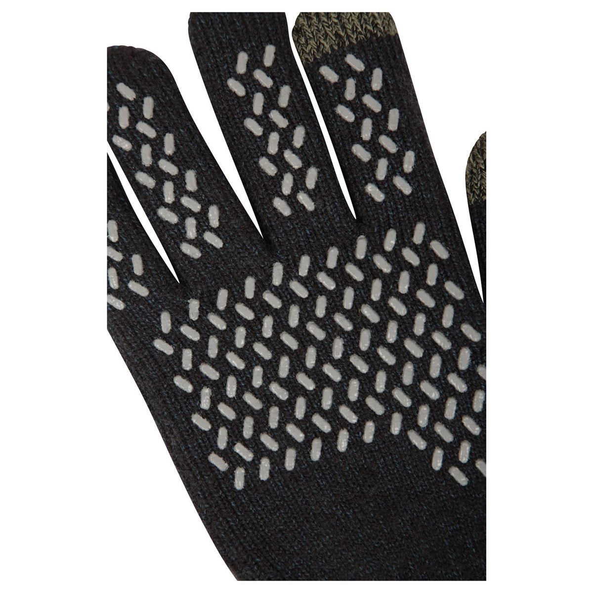 Black - Lifestyle - Mountain Warehouse Mens Gripped Waterproof Knitted Winter Gloves