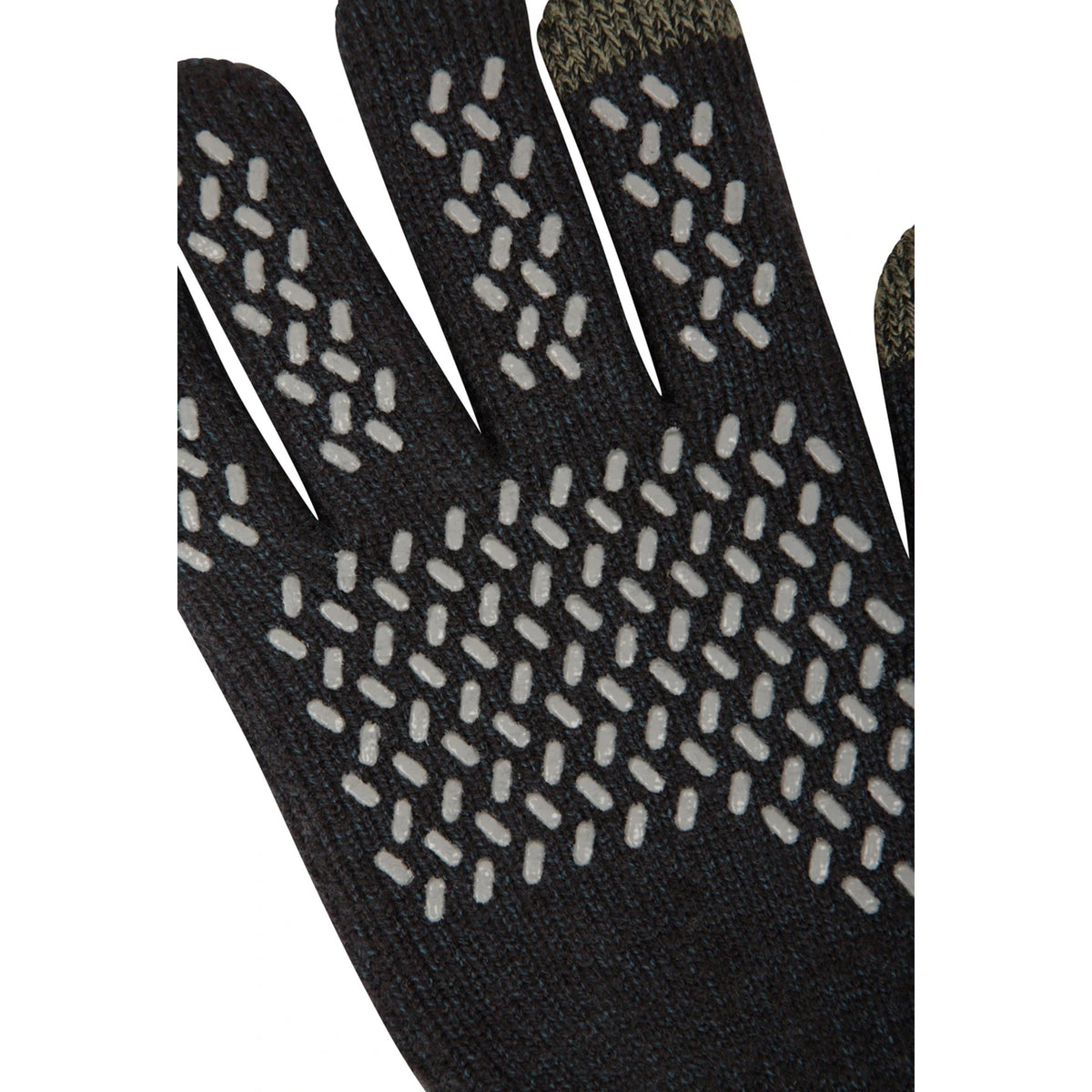 Black - Lifestyle - Mountain Warehouse Mens Gripped Waterproof Knitted Winter Gloves