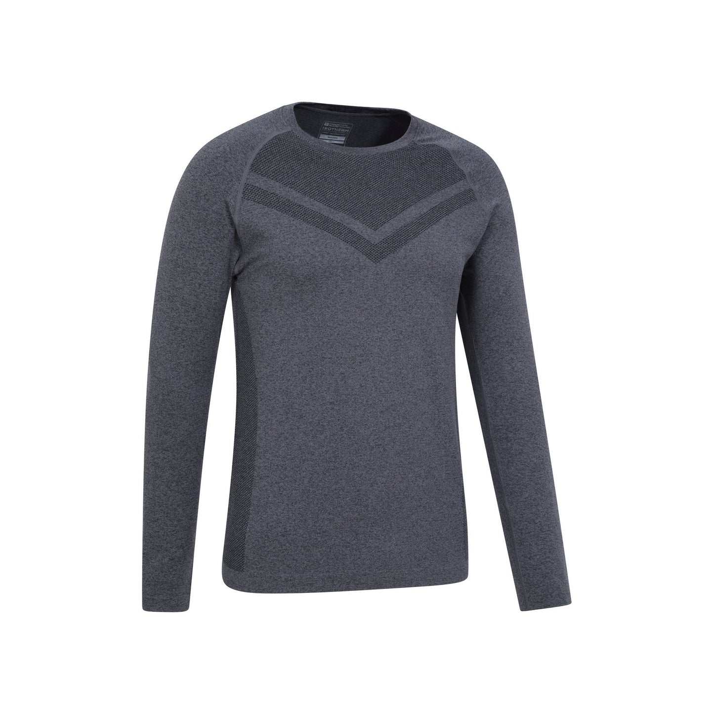 Charcoal - Side - Mountain Warehouse Mens Ventina Seamless Base Layer Top