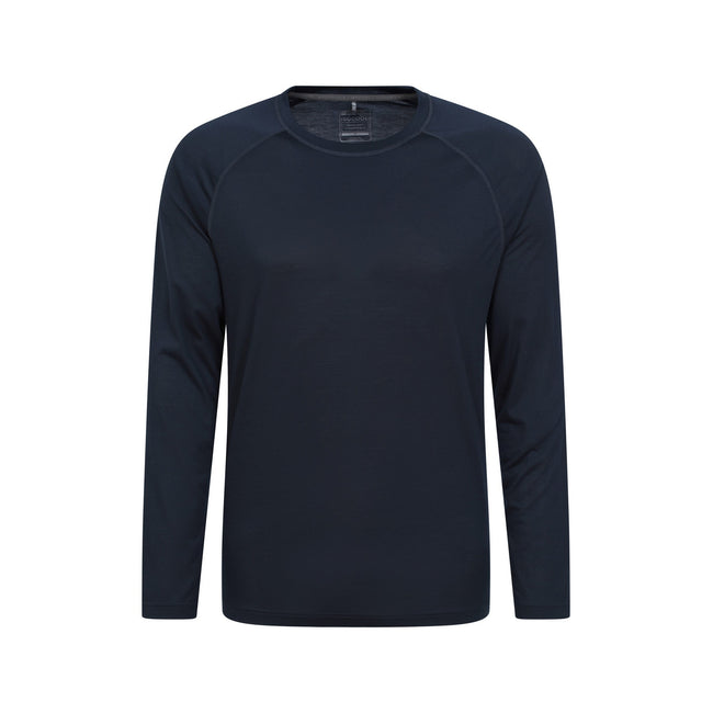 Navy - Front - Mountain Warehouse Mens Plain Quick Dry Active Top