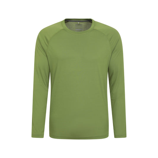 Green - Front - Mountain Warehouse Mens Plain Quick Dry Active Top