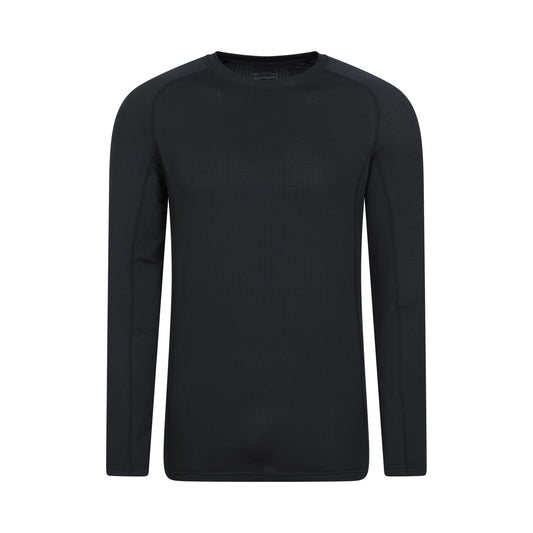 Black - Front - Mountain Warehouse Mens Vermont Base Layer Top