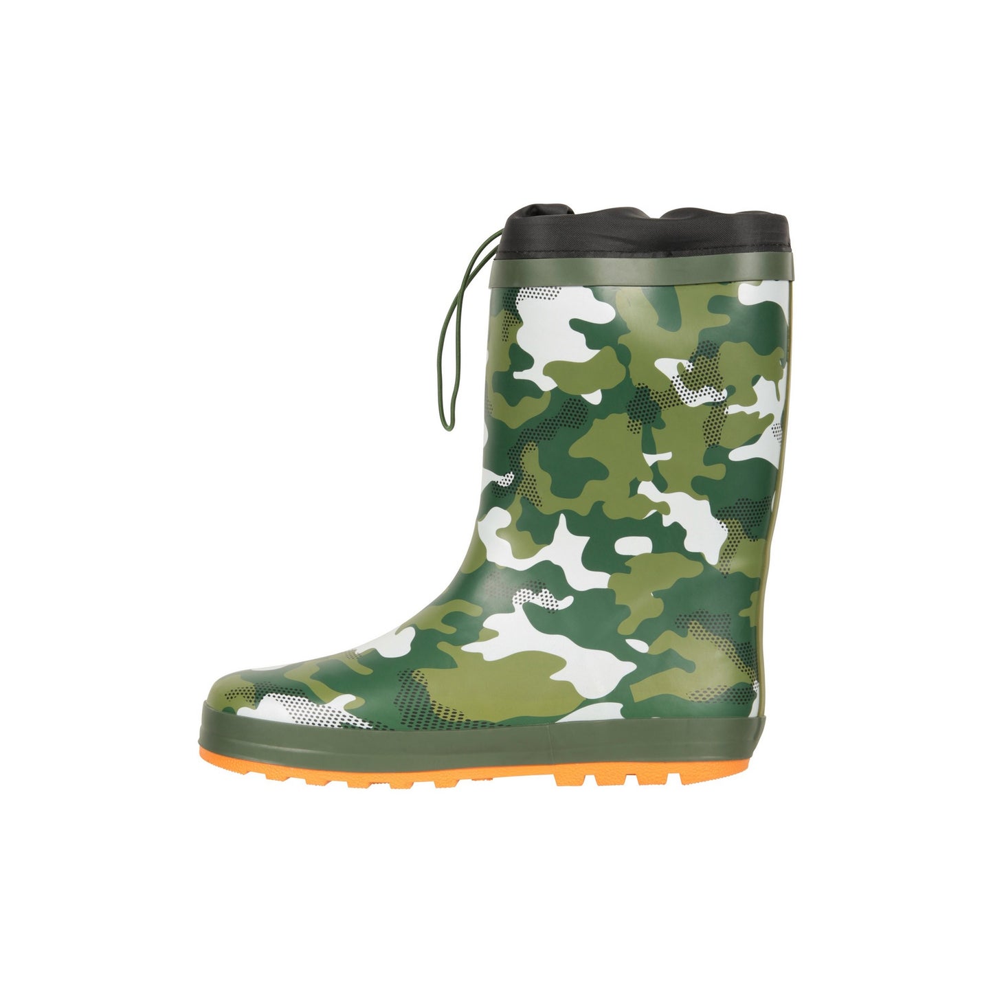 Khaki Green - Pack Shot - Mountain Warehouse Childrens-Kids Camo Winter Wellington Boots