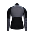 Black - Back - Mountain Warehouse Mens Ultra Merino Wool Zip Neck Base Layer Top