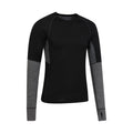 Black - Back - Mountain Warehouse Mens Ultra Merino Wool Round Neck Base Layer Top
