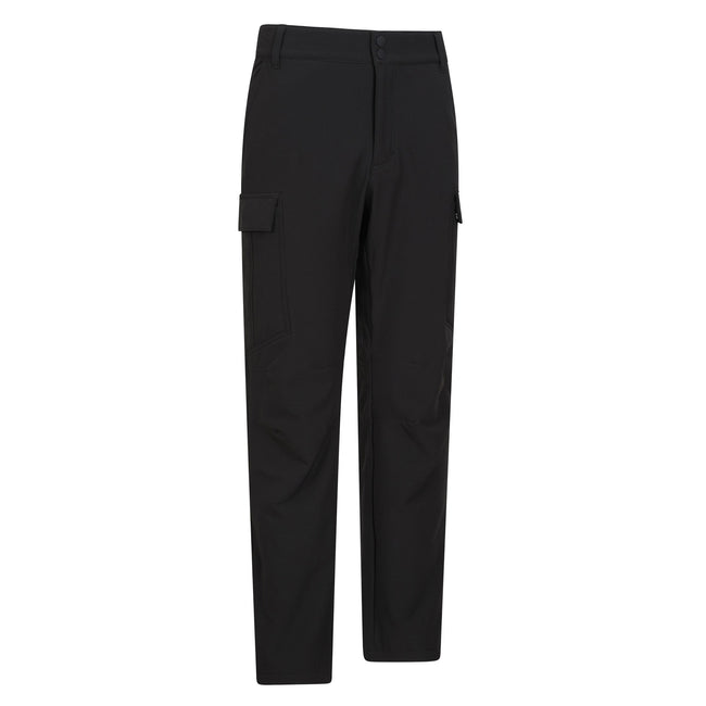 Black - Lifestyle - Mountain Warehouse Mens Beacon Softshell Fleece Lined Trousers