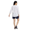 White - Back - Mountain Warehouse Womens-Ladies Petra Relaxed Fit 3-4 Sleeve Shirt