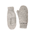 Grey - Front - Mountain Warehouse Womens-Ladies Isotherm Faux Fur Lined Mittens