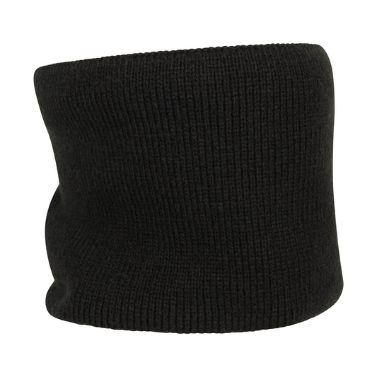 Black - Front - Mountain Warehouse Mens Faux Fur Lined Isotherm Neck Gaiter