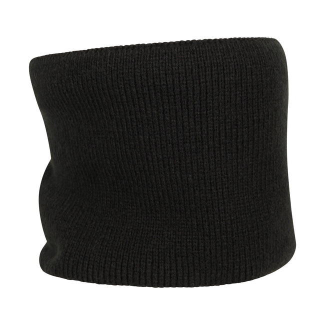 Black - Front - Mountain Warehouse Mens Faux Fur Lined Isotherm Neck Gaiter