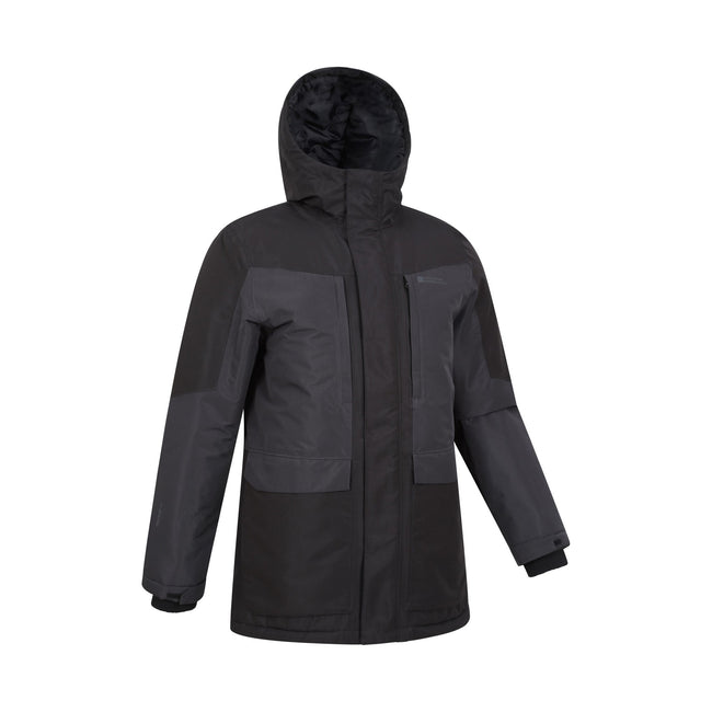 Dark Grey - Side - Mountain Warehouse Mens Tephra Waterproof Padded Parka