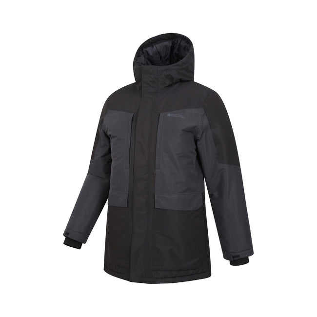 Dark Grey - Lifestyle - Mountain Warehouse Mens Tephra Waterproof Padded Parka