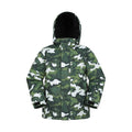 Dark Green - Front - Mountain Warehouse Childrens-Kids Mogal Camo Ski Jacket
