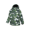 Dark Green - Side - Mountain Warehouse Childrens-Kids Mogal Camo Ski Jacket