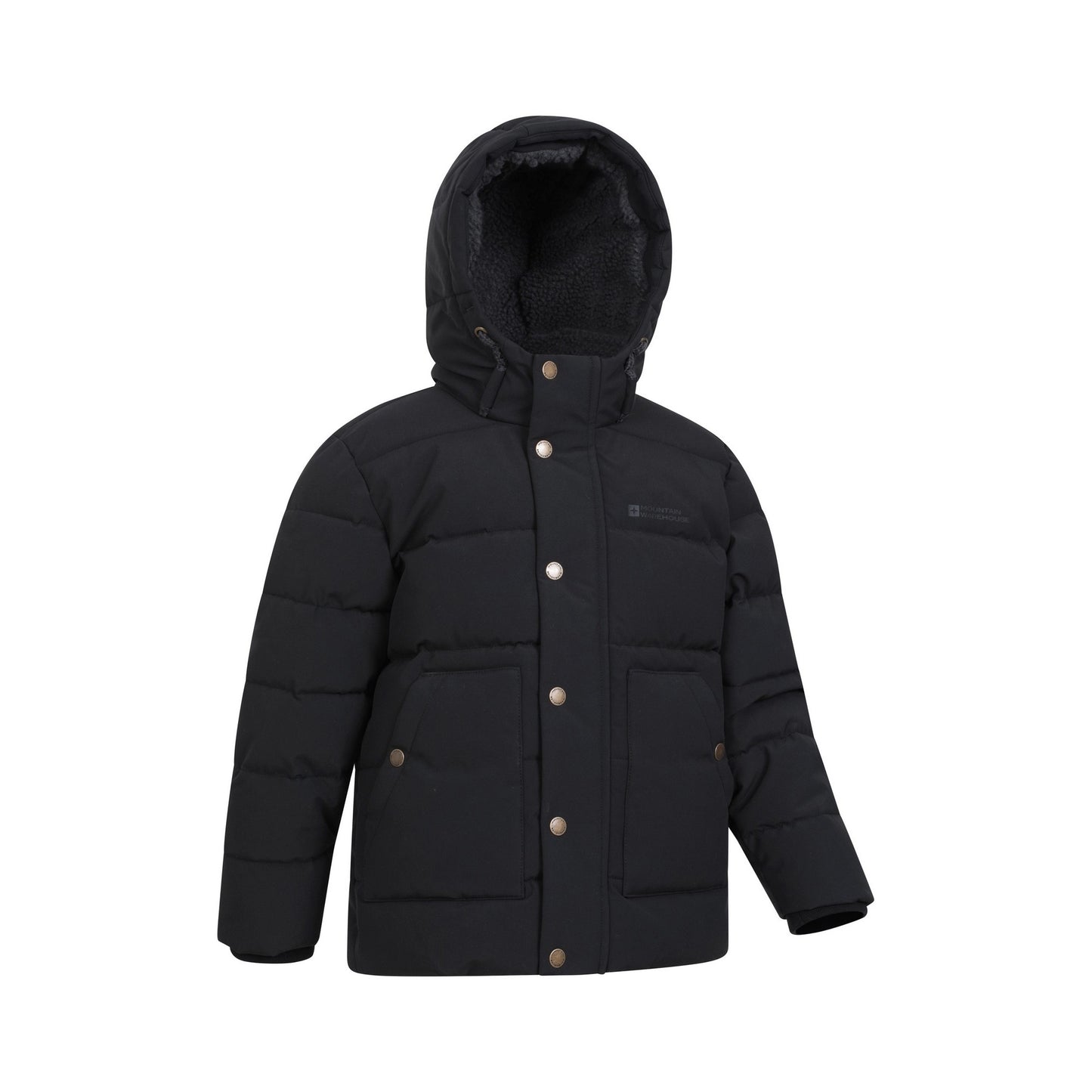 Black - Lifestyle - Mountain Warehouse Childrens-Kids Manta Borg Lined Jacket