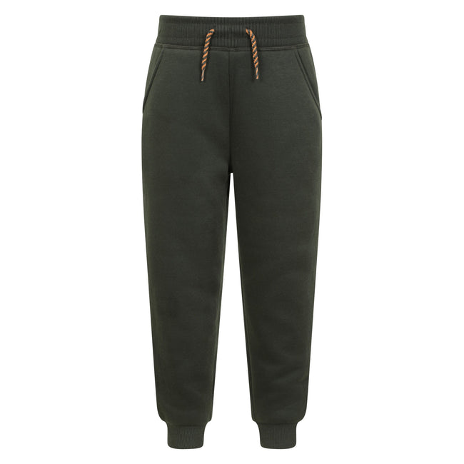 Khaki Green - Front - Mountain Warehouse Childrens-Kids Nordic Faux Fur Lined Jogging Bottoms