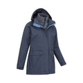 Navy - Side - Mountain Warehouse Womens-Ladies Glacial II Extreme 3 in 1 Long Jacket