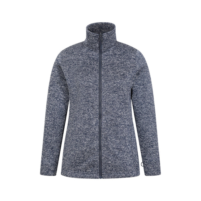 Navy - Close up - Mountain Warehouse Womens-Ladies Glacial II Extreme 3 in 1 Long Jacket