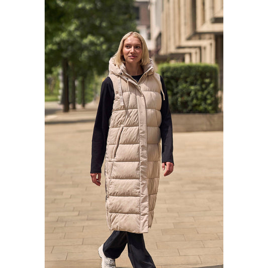 Beige - Front - Animal Womens-Ladies Comfort Zone Longline Gilet