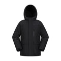 Black - Front - Mountain Warehouse Childrens-Kids Noah Borg Lined Waterproof Jacket