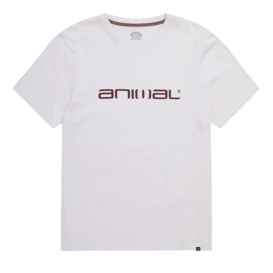 White - Front - Animal Mens Classico Organic T-Shirt
