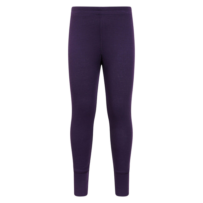 Dark Purple - Front - Mountain Warehouse Childrens-Kids Talus Thermal Bottoms