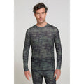 Khaki Green - Front - Mountain Warehouse Mens Talus Camouflage Thermal Top