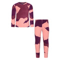 Coral - Front - Mountain Warehouse Childrens-Kids Camo Polar Fleece Base Layer Set