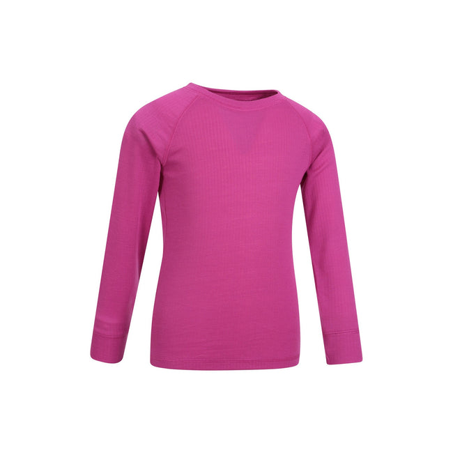 Bright Pink - Lifestyle - Mountain Warehouse Childrens-Kids Talus Plain Base Layer Set