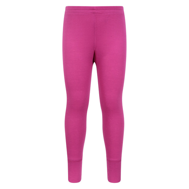 Bright Pink - Close up - Mountain Warehouse Childrens-Kids Talus Plain Base Layer Set