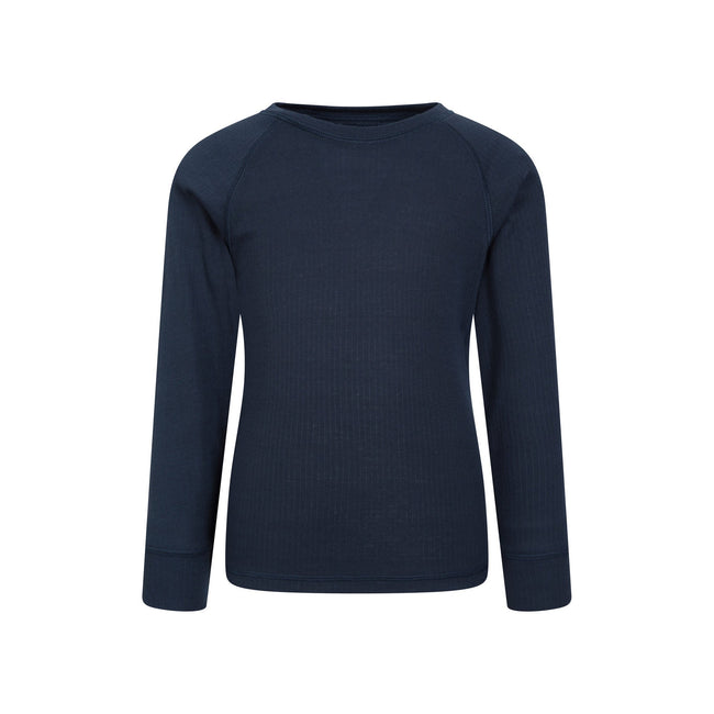 Navy - Back - Mountain Warehouse Childrens-Kids Talus Plain Base Layer Set