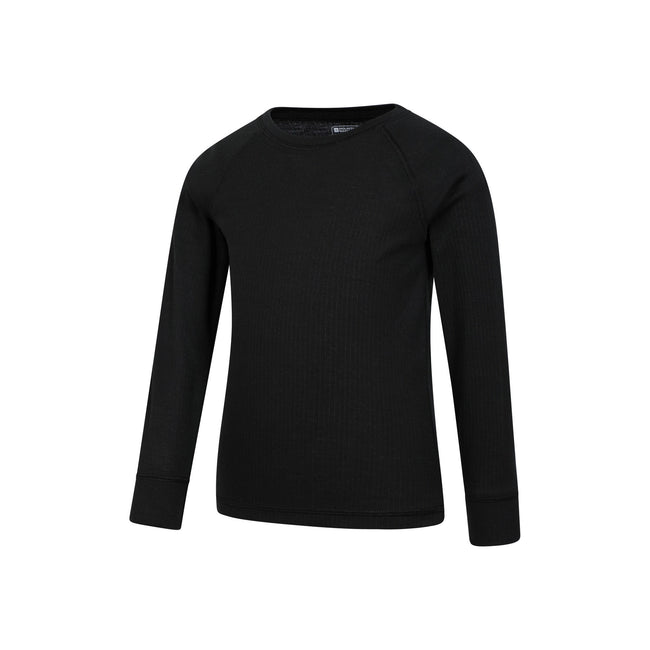 Black - Lifestyle - Mountain Warehouse Childrens-Kids Talus Plain Base Layer Set