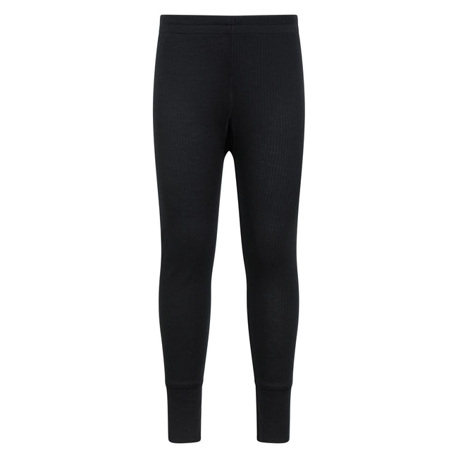 Black - Pack Shot - Mountain Warehouse Childrens-Kids Talus Plain Base Layer Set