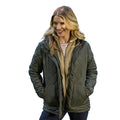 Khaki Green - Pack Shot - Mountain Warehouse Womens-Ladies Nebraskan Borg 3 in 1 Padded Jacket