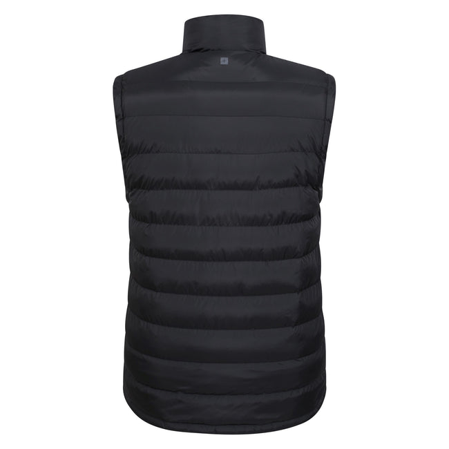 Black - Back - Mountain Warehouse Mens Seasons Faux Fur Lined Padded Gilet