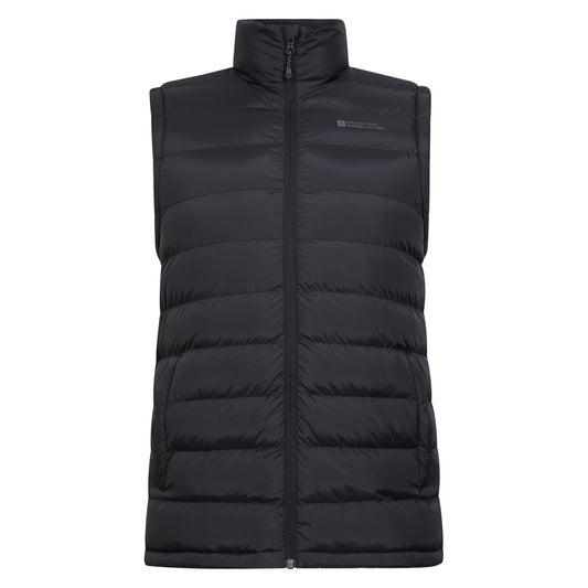 Black - Front - Mountain Warehouse Mens Seasons Faux Fur Lined Padded Gilet