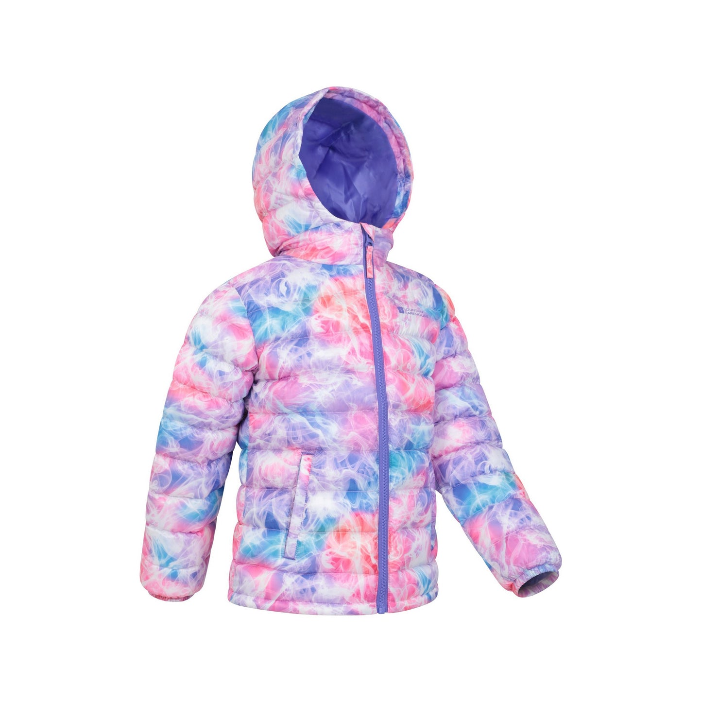 Bright Pink - Lifestyle - Mountain Warehouse Childrens-Kids Seasons Tie Dye Padded Jacket