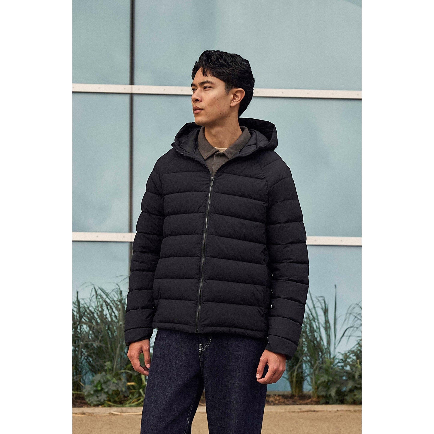 Black - Front - Animal Mens Cloud Cosi Light Padded Jacket