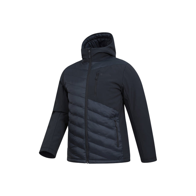 Black - Side - Mountain Warehouse Mens Agile Hybrid Padded Jacket