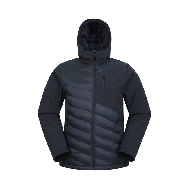 Black - Front - Mountain Warehouse Mens Agile Hybrid Padded Jacket