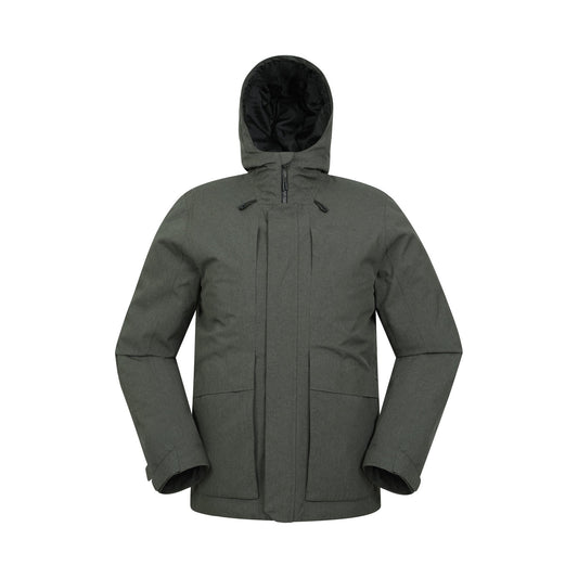 Khaki Green - Front - Mountain Warehouse Mens Tempest Waterproof Padded Jacket
