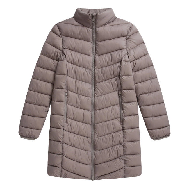 Jet Black - Back - Animal Womens-Ladies Frankie Longline Padded Jacket